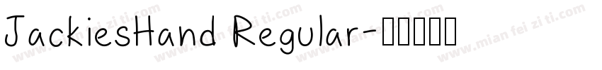 JackiesHand Regular字体转换
